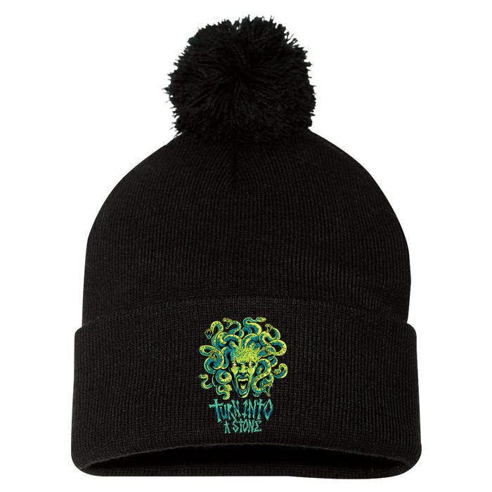 Medusa Monster Turn Into Stone Pom Pom 12in Knit Beanie