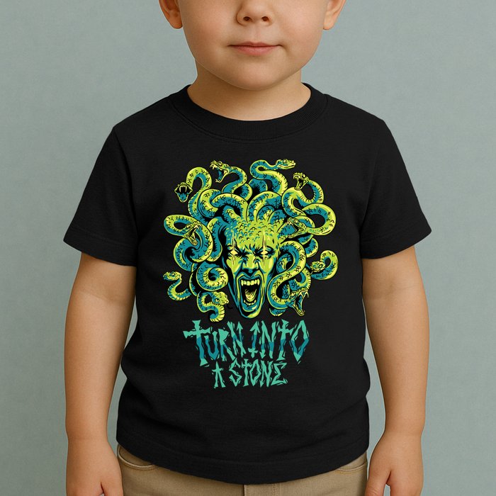 Medusa Monster Turn Into Stone Toddler T-Shirt