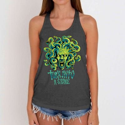 Medusa Monster Turn Into Stone Women's Knotted Racerback Tank