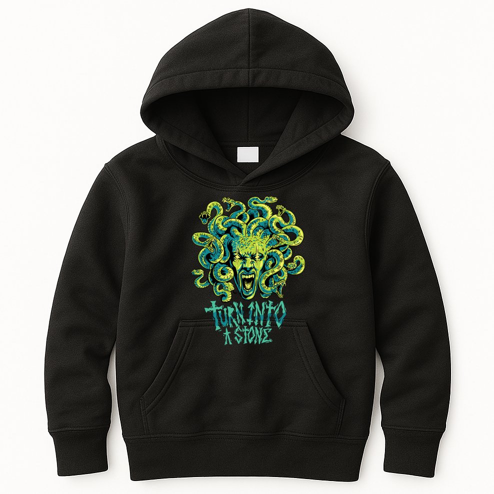Medusa Monster Turn Into Stone Kids Hoodie