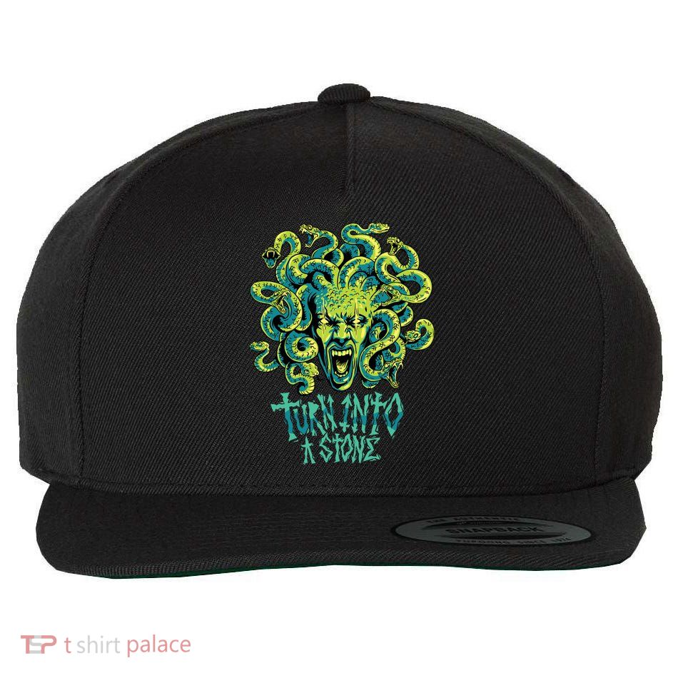 Medusa Monster Turn Into Stone Wool Snapback Cap