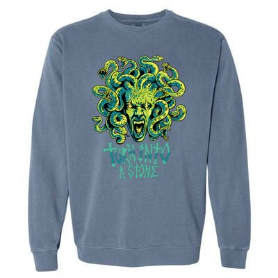 Medusa Monster Turn Into Stone Garment-Dyed Sweatshirt