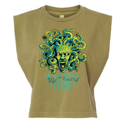 Medusa Monster Turn Into Stone Garment-Dyed Women's Muscle Tee