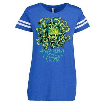 Medusa Monster Turn Into Stone Enza Ladies Jersey Football T-Shirt