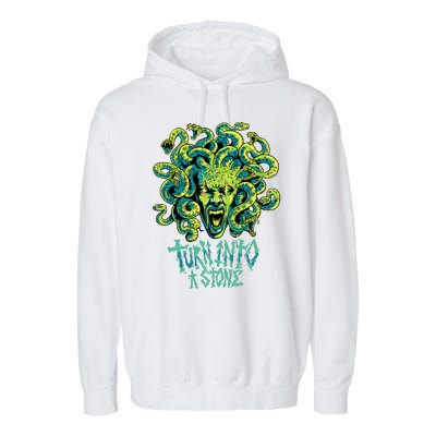 Medusa Monster Turn Into Stone Garment-Dyed Fleece Hoodie