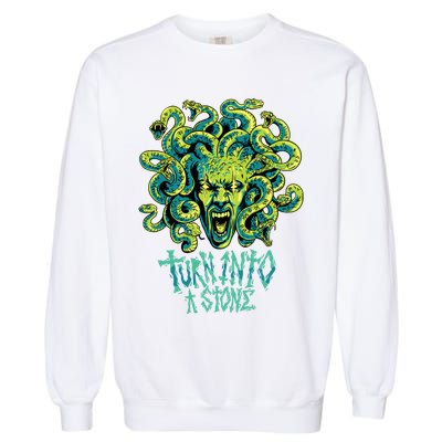 Medusa Monster Turn Into Stone Garment-Dyed Sweatshirt