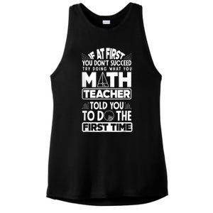 Mathematics Math Teacher Algebra Funny Ladies PosiCharge Tri-Blend Wicking Tank