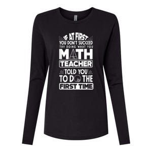 Mathematics Math Teacher Algebra Funny Womens Cotton Relaxed Long Sleeve T-Shirt