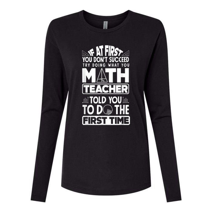 Mathematics Math Teacher Algebra Funny Womens Cotton Relaxed Long Sleeve T-Shirt