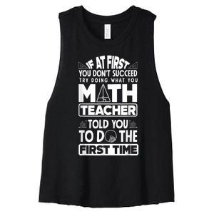 Mathematics Math Teacher Algebra Funny Women's Racerback Cropped Tank