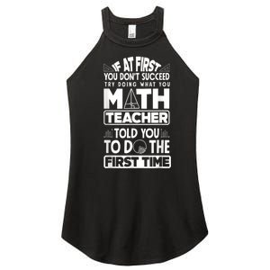 Mathematics Math Teacher Algebra Funny Women's Perfect Tri Rocker Tank