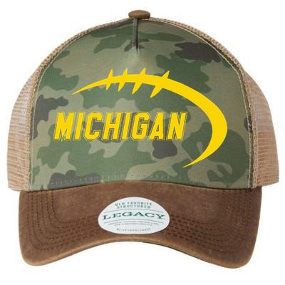 Michigan MI Throwback College Font Classic Legacy Tie Dye Trucker Hat