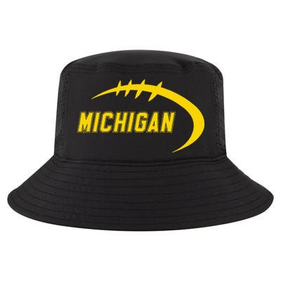 Michigan MI Throwback College Font Classic Cool Comfort Performance Bucket Hat