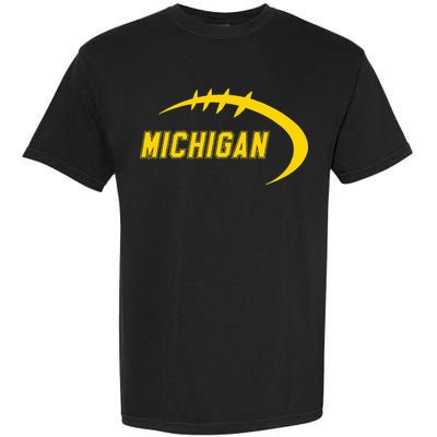 Michigan MI Throwback College Font Classic Garment-Dyed Heavyweight T-Shirt