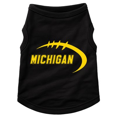 Michigan MI Throwback College Font Classic Doggie Tank