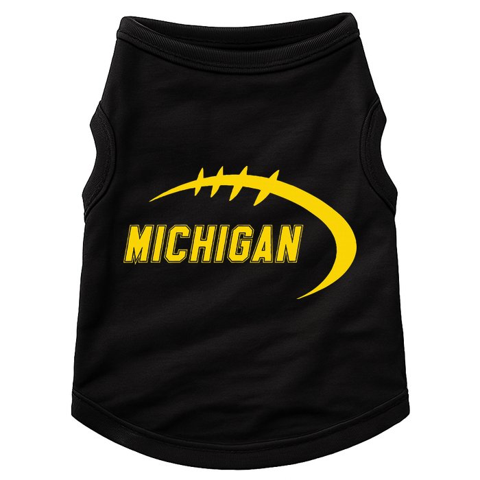 Michigan MI Throwback College Font Classic Doggie Tank