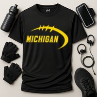 Michigan MI Throwback College Font Classic Performance Shirt