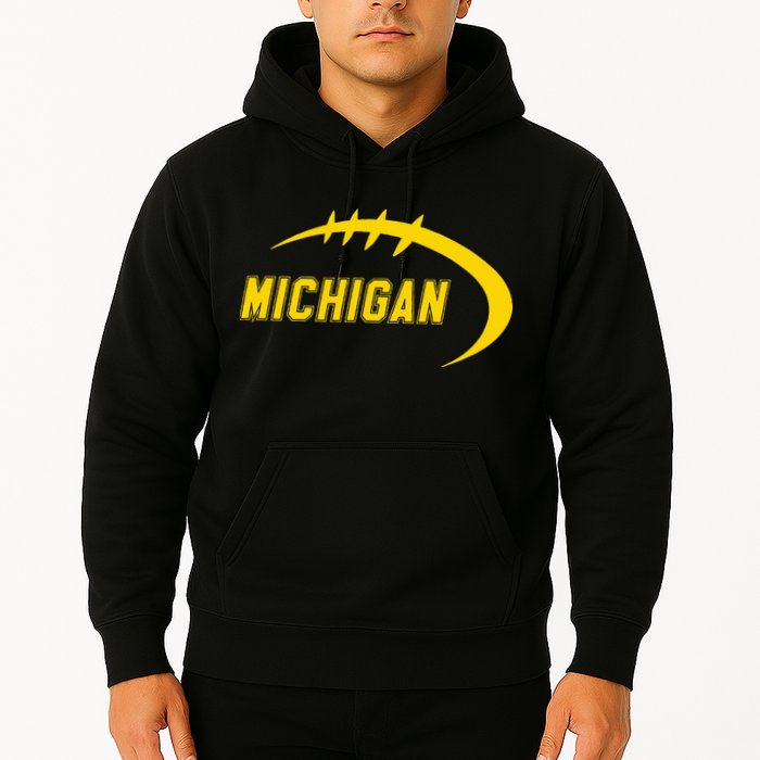 Michigan MI Throwback College Font Classic Hoodie