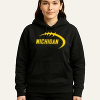 Michigan MI Throwback College Font Classic Hoodie