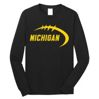 Michigan MI Throwback College Font Classic Long Sleeve Shirt