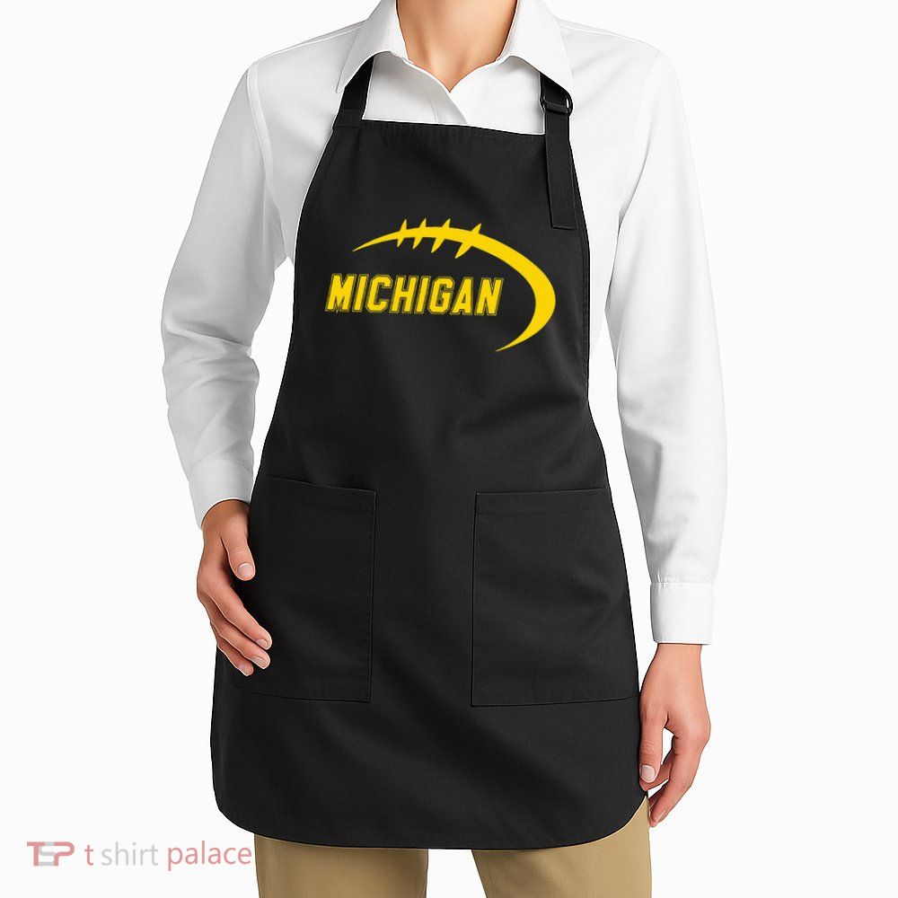 Michigan MI Throwback College Font Classic Apron