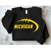 Michigan MI Throwback College Font Classic Sweatshirt