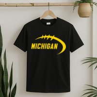 Michigan MI Throwback College Font Classic T-Shirt