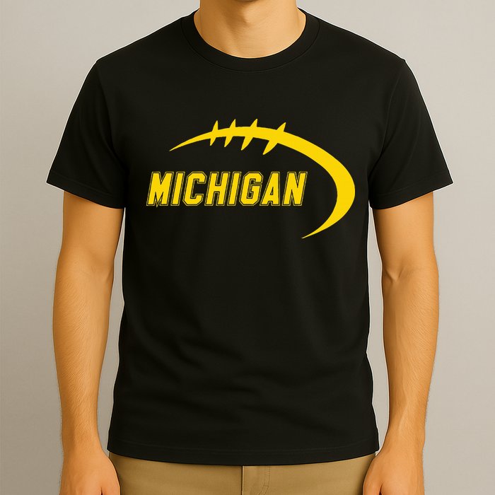 Michigan MI Throwback College Font Classic T-Shirt