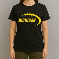 Michigan MI Throwback College Font Classic T-Shirt