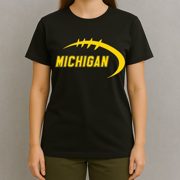 Michigan MI Throwback College Font Classic T-Shirt