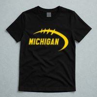 Michigan MI Throwback College Font Classic T-Shirt