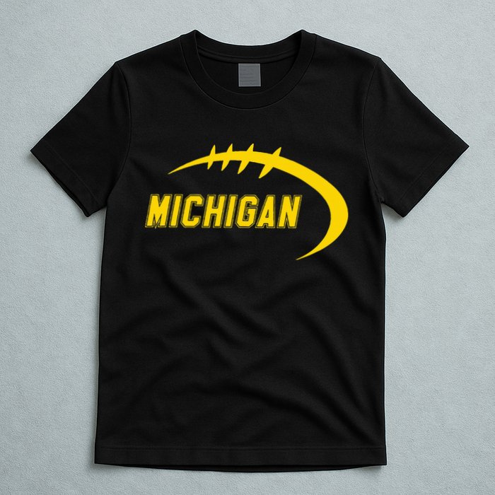 Michigan MI Throwback College Font Classic T-Shirt