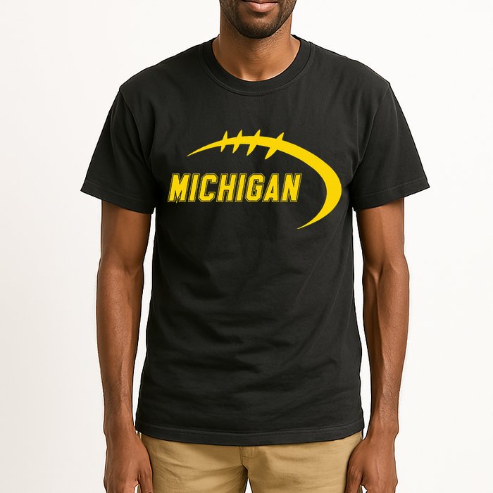 Michigan MI Throwback College Font Classic Tall T-Shirt