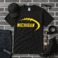Michigan MI Throwback College Font Classic Tall T-Shirt