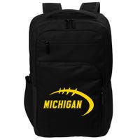 Michigan MI Throwback College Font Classic Impact Tech Backpack