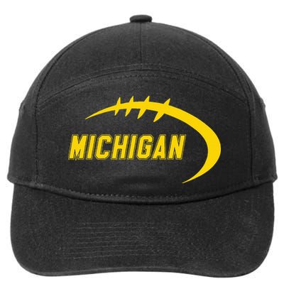 Michigan MI Throwback College Font Classic 7-Panel Snapback Hat