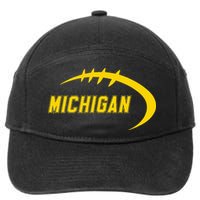 Michigan MI Throwback College Font Classic 7-Panel Snapback Hat