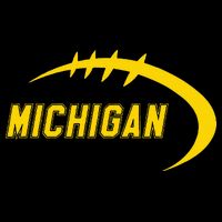 Michigan MI Throwback College Font Classic 7-Panel Snapback Hat