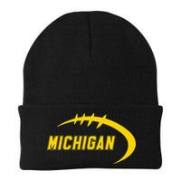 Michigan MI Throwback College Font Classic Beanie