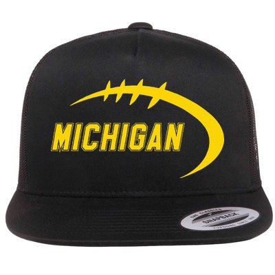 Michigan MI Throwback College Font Classic Flatbill Hat
