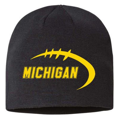 Michigan MI Throwback College Font Classic Sustainable Beanie