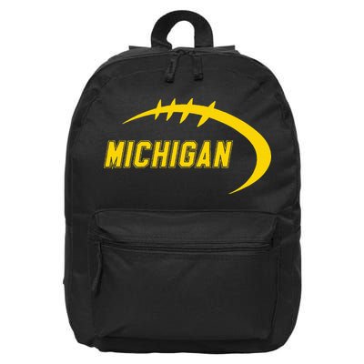 Michigan MI Throwback College Font Classic 16 in Basic Backpack