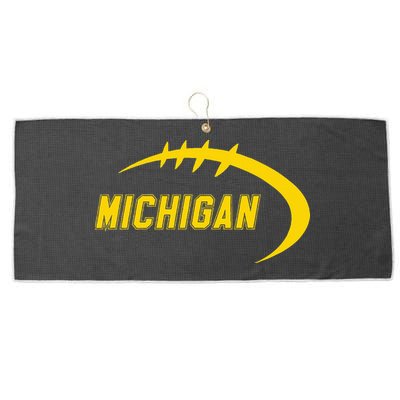 Michigan MI Throwback College Font Classic Large Microfiber Waffle Golf Towel