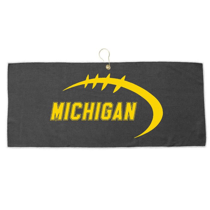 Michigan MI Throwback College Font Classic Large Microfiber Waffle Golf Towel