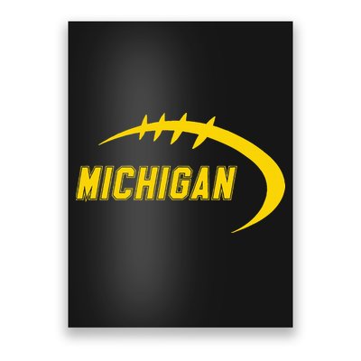 Michigan MI Throwback College Font Classic Poster