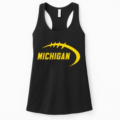 Michigan MI Throwback College Font Classic Womens Tank Top