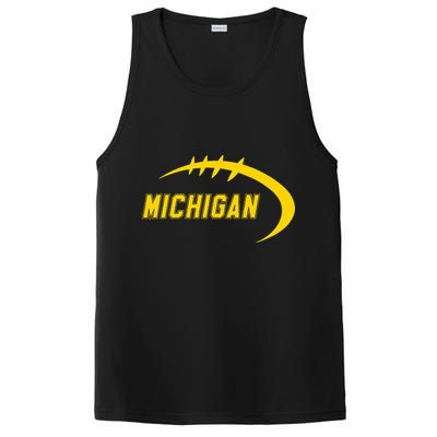 Michigan MI Throwback College Font Classic PosiCharge Competitor Tank