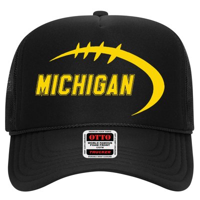 Michigan MI Throwback College Font Classic Trucker Hat