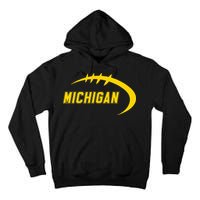 Michigan MI Throwback College Font Classic Tall Hoodie