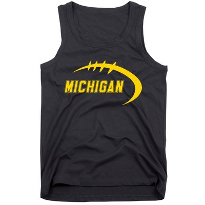 Michigan MI Throwback College Font Classic Tank Top